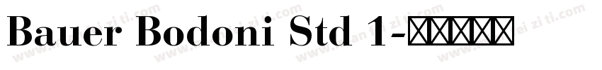 Bauer Bodoni Std 1字体转换